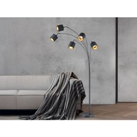 Stehleuchte tommy 5 flammig Metall Stoffschirm Schwarz Gold, Höhe 200cm Stehleuchte tommy 5 flammig Metall Stoffschirm Schwarz Gold, Höhe 200cm von REALITY LEUCHTEN