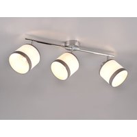 Wand- & Deckenstrahler DAVOS mit Stoffschirmen in Weiß/Grau, Breite 58cm von REALITY LEUCHTEN