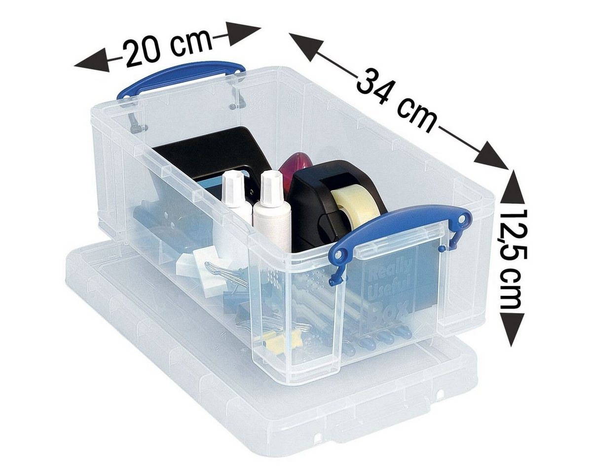 REALLYUSEFULBOX Aufbewahrungsbox, 5 Liter, verschließbar und stapelbar von REALLYUSEFULBOX