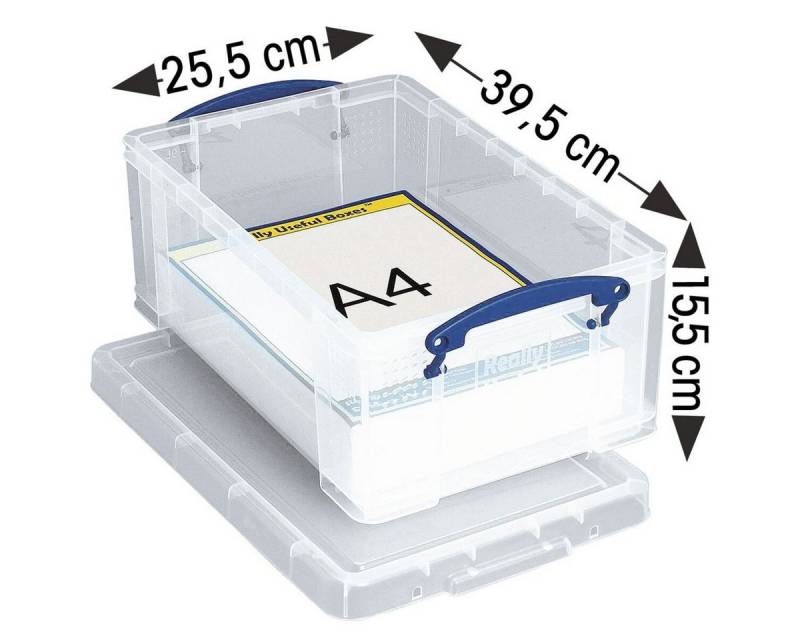 REALLYUSEFULBOX Aufbewahrungsbox, 9 Liter, verschließbar und stapelbar von REALLYUSEFULBOX