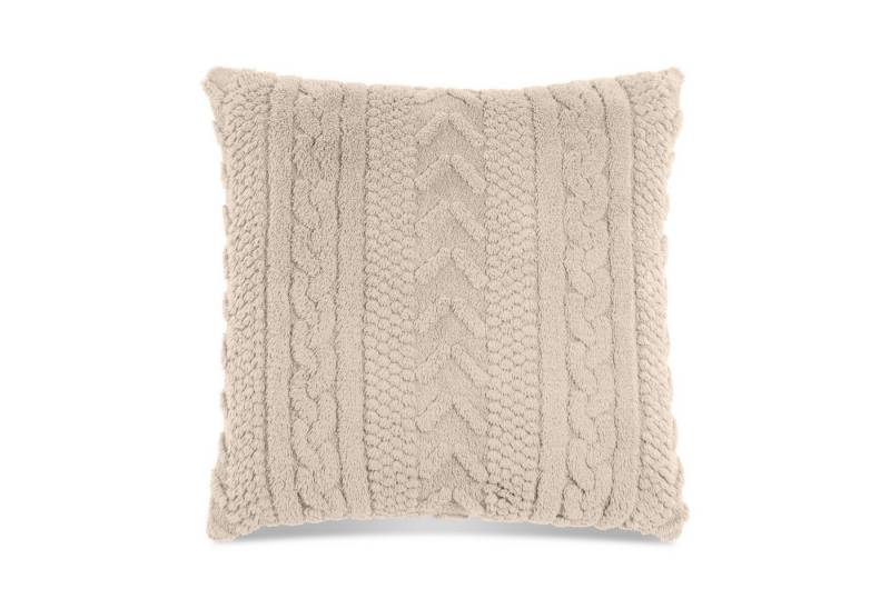 REALLaxx Dekokissen Meran, kuscheliges Sofakissen inkl. Füllung, 50 x 50 cm, Strickoptik von REALLaxx