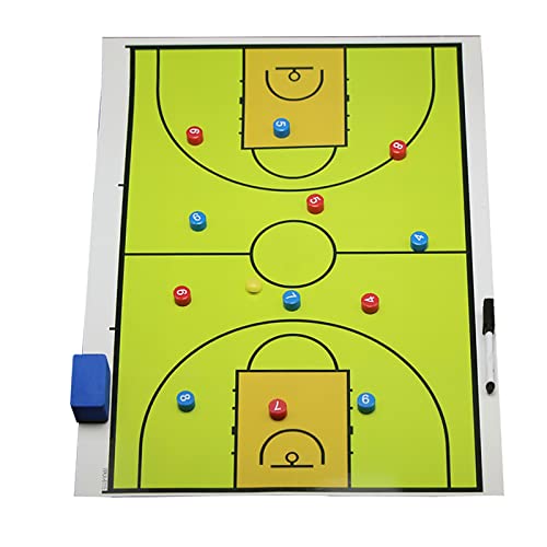 REALN Taktikboard Basketball, Große Basketball Taktiktafel, Magnetische Basketball-Trainertafel mit Ständer (Color : Basketball-a) von REALN