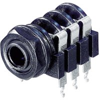 Rean AV NYS 219 Klinken-Steckverbinder 6.35 mm Buchse, Einbau horizontal Polzahl: 3 Stereo Schwarz 1 von REAN