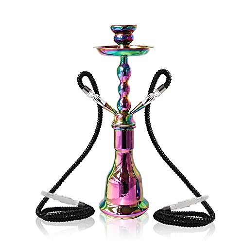 REANICE 17.7" Hookah Shisha Set Glas Wasserpfeife Komplettset mit 2 Schlauch (bunt) von REANICE