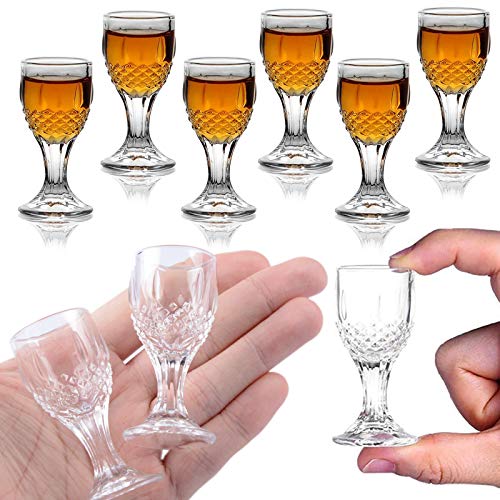 REATR 6PACK 12ml/0,5Unzen Schnapsgläser Baijiu Glas Größe Schnaps Schnapsglas Set Sake Glas Tasse Chinesisches Weinglas Mit Stiel Lustige Glaswaren Shotgläser Gläser BaiJiu Glass Shot Glass von REATR
