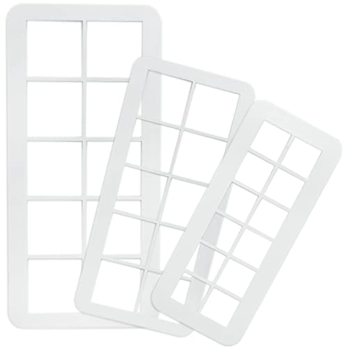 3 Stück Quadratische Ausstechformen, Kuchen Fondant Ausstecher Set, Geometrische Multicutter, Kuchen Fondant Ausstecher, 3 Größen Quadratische Keksausstecher Kuchen Dekorieren (Quadratisch) von REBECASKYENS
