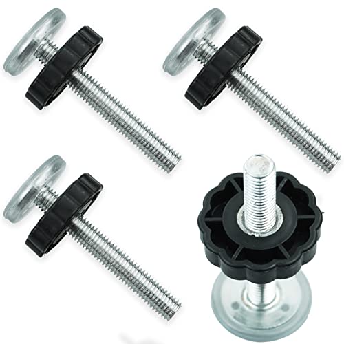 4 Packungen druckmontierte Baby Gates Gewindespindelstangen, Zubehör Schraubbolzen-Kit für Baby Gates Treppengitter Hundegitter Haustiergitter von REBECASKYENS