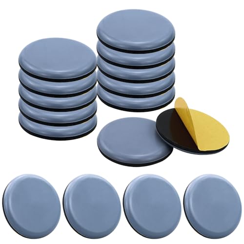 Möbelgleiter, 16 Stück 50mm PTFE Selbstklebende Möbelschieber, Möbel Bewegen Pads zum Bewegen Schwerer Möbel (Runden) von REBECASKYENS
