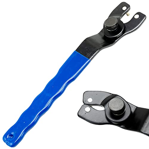 Verstellbar Winkelschleifer Schlüssel, Universalschlüssel Inbusschlüssel, Einstellbare Befestigungselemente Lochschlüssel Zubehör für Winkelschleifer, Tischschleifer, mit Metallflanschverschluss von REBECASKYENS