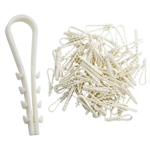 110 Stück weiß Schlaufendübel,Steckschlaufe Kabelschellen,Kabelschelle,Spannbereich Stecklaschen Dübelklemmschelle Kabelbefestigung von REBECCAGIBSON