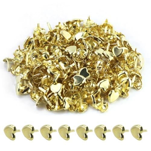 220pcs Mini Herzförmige Brads Musterklammern Herz Metall 9MM Verschlussklammern Gold Klammern Musterbeutelklammern Bastelklammern für DIY, Scrapbooking, Basteln, Kartenherstellung, Handwerk, Kinder 220pcs Mini Herzförmige Brads Musterklammern Herz Metall 9MM Verschlussklammern Gold Klammern Musterbeutelklammern Bastelklammern für DIY, Scrapbooking, Basteln, Kartenherstellung, Handwerk, Kinder von REBECCAGIBSON