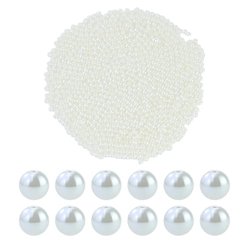 1000 Stück Weiß Kunstperlen 4mm,Kleine Runde Perlen,Bastelperlen,Perlen für Schmuckherstellung lose Perlen mit Löchern Kunstperlen zum Aufnähen von Armbändern Halsketten 1000 Stück Weiß Kunstperlen 4mm,Kleine Runde Perlen,Bastelperlen,Perlen für Schmuckherstellung lose Perlen mit Löchern Kunstperlen zum Aufnähen von Armbändern Halsketten von REBECCAHOWARD