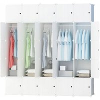 Kleiderschrank Weiß Modularer 183x183x47 Cm von REBIKO