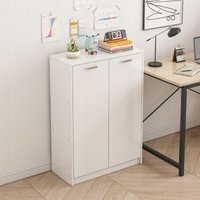 Rebiko - Office Loft zweitüriges Bücherregal mit Regalen geräumig freistehend weiß 108 cm von REBIKO