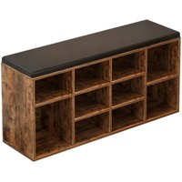 Schuhschrank mit Sitz retro braun 104CM von REBIKO