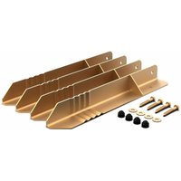 Rebo - Spielturm Schwerlastanker 4er Set Zubehör aus Metall in Braun von REBO