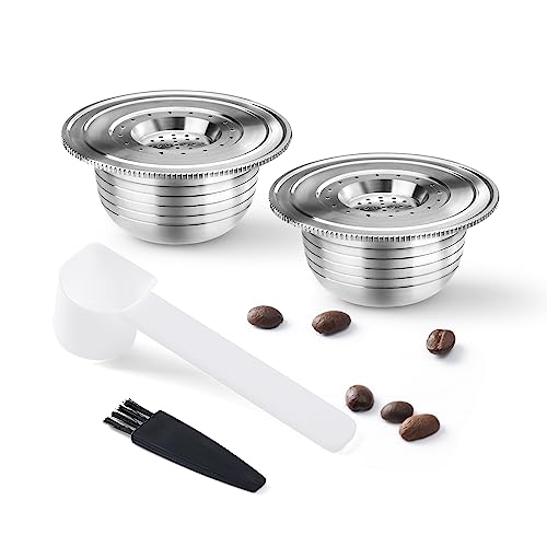 RECAFIMIL 2 Stück wiederverwendbare Kaffeepads aus Edelstahl für Bialetti-Kaffeemaschinen von RECAFIMIL