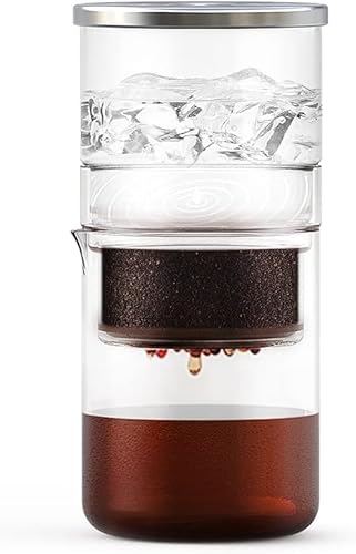RECAFIMIL 2-in-1 Cold Brew Dripper Cold Brew Kaffeemaschine, Ice Drip Kaffeebereiter, 300 ml – Kaffeemaschine für kaltgebrühten Kaffee und Tee, Kaffeemaschine für kalte Extraktion von RECAFIMIL