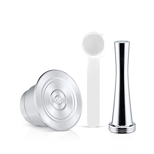 RECAFIMIL wiederverwendbare, kompatible Kapsel für Nespresso-Maschinen, aus Edelstahl, nachfüllbar, Kaffeekapsel, Kaffeefilter, 1 Kapsel + 1 Tamper RECAFIMIL wiederverwendbare, kompatible Kapsel für Nespresso-Maschinen, aus Edelstahl, nachfüllbar, Kaffeekapsel, Kaffeefilter, 1 Kapsel + 1 Tamper von RECAFIMIL