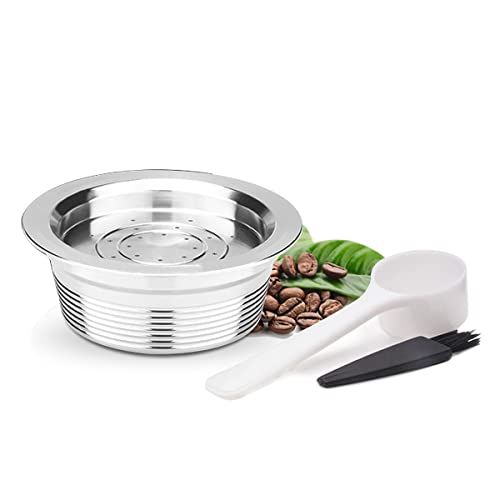 RECAFIMIL wiederverwendbare Kaffeekapsel Edelstahl-Kaffeekapsel für einen Mio Jolie-Modus, 1 Kapsel mit Löffel und Pinsel von RECAFIMIL