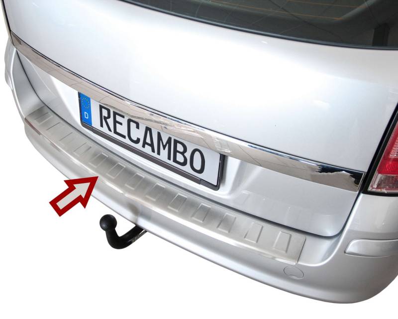 RECAMBO Ladekantenschutz für OPEL ASTRA H CARAVAN 2004-2010 Stoßstangenschutz, V2A rostfrei, Exklusive Optik, praktischer Schutz & perfekte Passform von RECAMBO