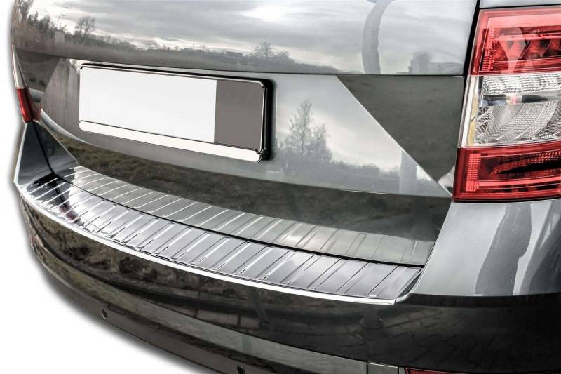 RECAMBO Ladekantenschutz für SKODA Octavia 3 Kombi FACELIFT 2017-2020 Stoßstangenschutz, V2A rostfrei, Exklusive Optik, praktischer Schutz & perfekte Passform von RECAMBO