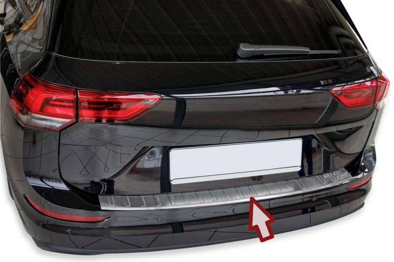 RECAMBO Ladekantenschutz für VW GOLF 8 VARIANT, BJ ab 2020> Stoßstangenschutz, V2A rostfrei, Exklusive Optik, praktischer Schutz & perfekte Passform von RECAMBO