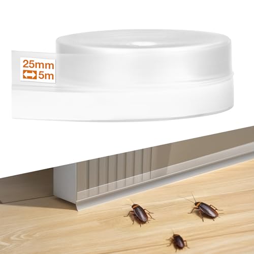 Dichtungsband Selbstklebend Silikon Transparent Dichtungsstreifen 25mm×5M Multifunktions Silikonstreifen Selbstklebend, Zugluftstopper Schalldicht für Tür, Fenster Dichtungsband Selbstklebend Silikon Transparent Dichtungsstreifen 25mm×5M Multifunktions Silikonstreifen Selbstklebend, Zugluftstopper Schalldicht für Tür, Fenster von RECAPS