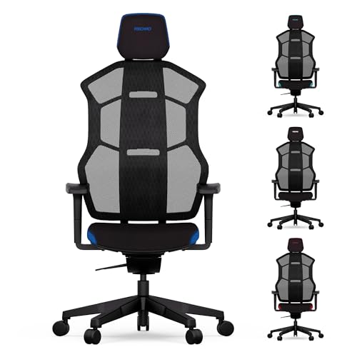 RECARO AER Essential – Ergonomischer Gaming Chair | Premium-Polsterschaum | ideal auch als Bürostuhl oder Schreibtischstuhl | individuell einstellbar | 150 Kg – Royal Blue von RECARO