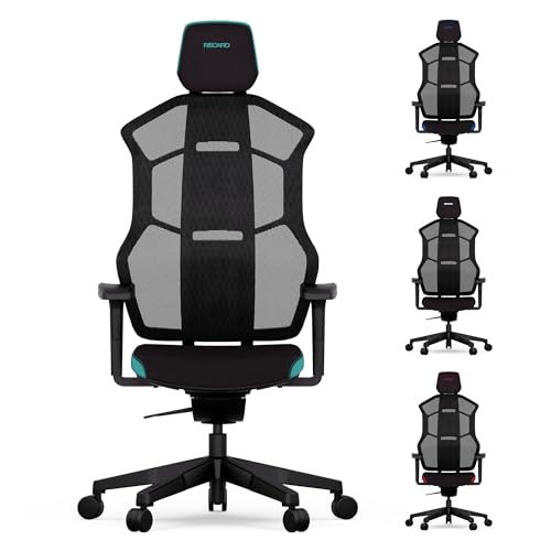RECARO AER Gamingstuhl – Ergonomischer Gaming Chair | Premium-Polsterschaum | ideal auch als Bürostuhl oder Schreibtischstuhl | individuell einstellbar | 150 Kg – Ocean Blue von RECARO