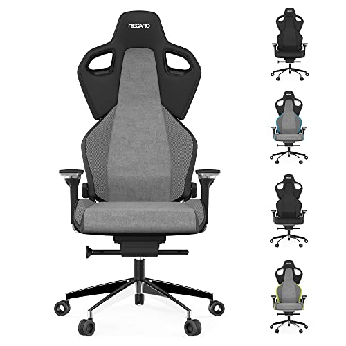 RECARO Exo Platinum Gaming Stuhl & Bürostuhl Ergonomisch [TÜV-Zertifiziert] | Made in Germany | Lordosenstütze, Aluminium-Rahmen, Anti Submarining, Handräder für stufenlose Einstellung, Graphite von RECARO