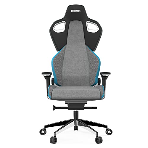 RECARO Exo Platinum Gaming Stuhl & Bürostuhl Ergonomisch [TÜV-Zertifiziert] | Made in Germany | Lordosenstütze, Aluminium-Rahmen, Anti Submarining, Handräder für stufenlose Einstellung, Sky von RECARO