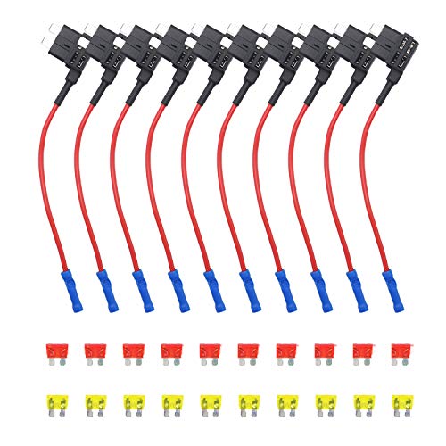 Recoil FT1-10 10er Pack Sicherungsadapter für Auto 12V - ATO/ATC Blade Fuse Holder mit 10 Sicherungen (10A, 20A) Recoil FT1-10 10er Pack Sicherungsadapter für Auto 12V - ATO/ATC Blade Fuse Holder mit 10 Sicherungen (10A, 20A) von RECOIL
