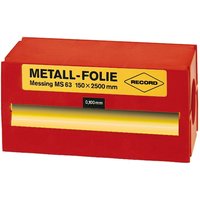 Metallfolie Messing 150x2500x0,300 mm Record von RECORD