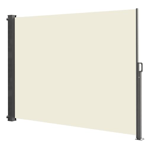 Red Deco Phoenix Paravent einziehbar, 200 x 300 cm, cremefarben von RED DECO