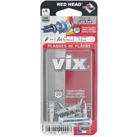 Set mit 4 Dübeln und Schrauben von Vix RED HEAD, Durchmesser 12 x Länge 30 mm Red head Set mit 4 Dübeln und Schrauben von Vix RED HEAD, Durchmesser 12 x Länge 30 mm Red head von RED HEAD