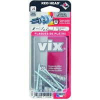 Set mit 4 Dübeln und Schrauben von Vix RED HEAD, Durchmesser 12 x Länge 30 mm Red head Set mit 4 Dübeln und Schrauben von Vix RED HEAD, Durchmesser 12 x Länge 30 mm Red head von RED HEAD