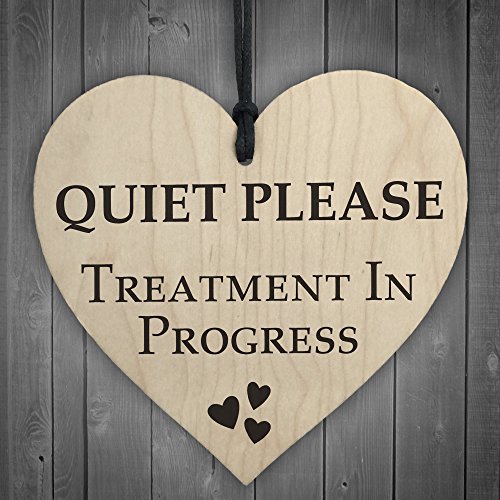 RED OCEAN Hängeschild mit Aufschrift "Quiet Please Treatment In Progress", herzförmig, für Büro, Zuhause, Behandlungsraum RED OCEAN Hängeschild mit Aufschrift "Quiet Please Treatment In Progress", herzförmig, für Büro, Zuhause, Behandlungsraum von RED OCEAN