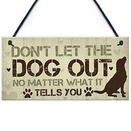 RED OCEAN Lustiges Hundegeschenk für Haustierliebhaber, Geschenk zum Aufhängen, Hundeschild für zu Hause, nicht eingeben, Hundegeschenk von RED OCEAN