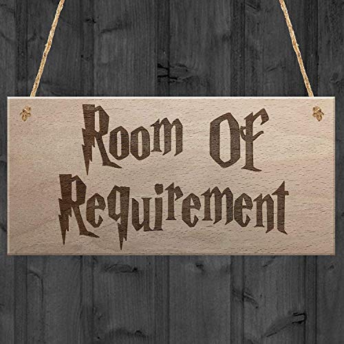 RED OCEAN Room Of Requirement Wizardry Hängeschild Magic Gift Schlafzimmer Toilette Schild von RED OCEAN