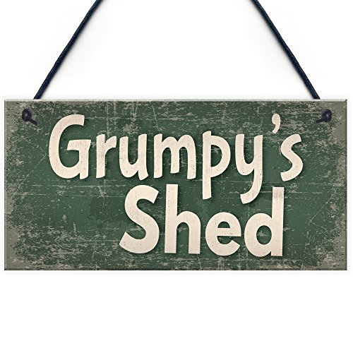 Rot Ocean Schuppen Schilder Grumpy 's Shed Schild Türschild Garten Summerhouse Hause für Geschenke für Dad von RED OCEAN