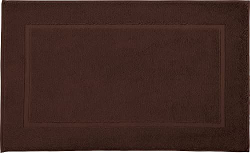 REDBEST Duschvorlage, Badteppich New York braun Größe 50x80 cm - saugstark, sehr strapazierfähig, hautsympathisch, trittweich, 100% Baumwolle von REDBEST