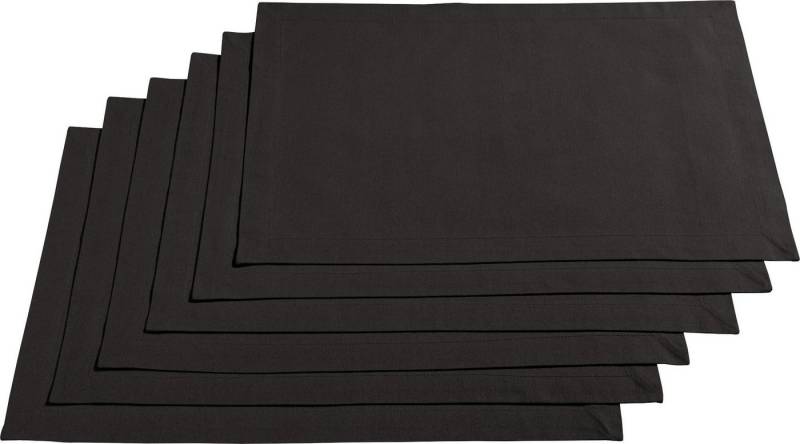 REDBEST Platzset Tischset "Seattle" 6er-Pack, Baumwolle Uni von REDBEST