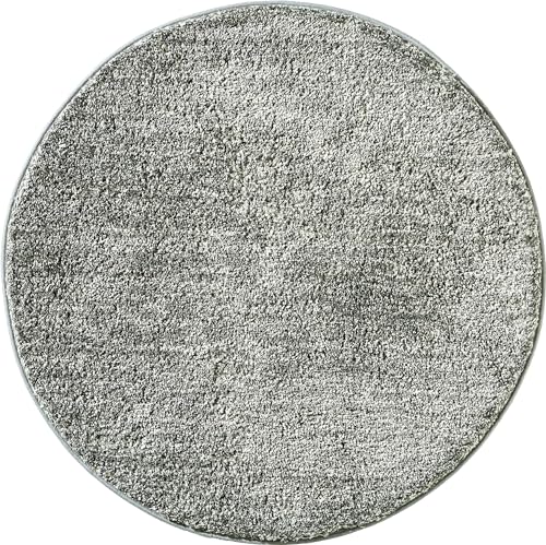 REDBEST Badematte Frisco anthrazit-hellgrau Größe rund: 90 cm Ø von REDBEST