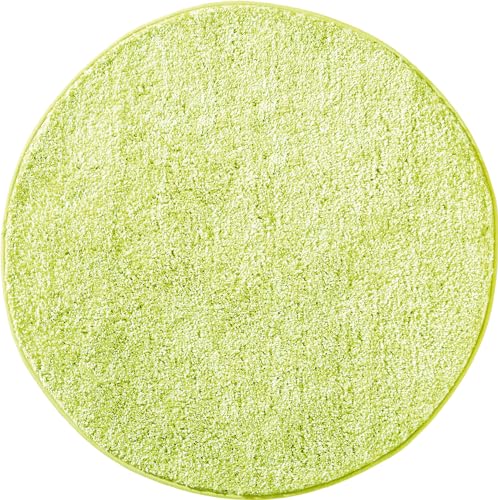 REDBEST Badematte Frisco apfelgrün-hellgrün Größe rund: 90 cm Ø von REDBEST