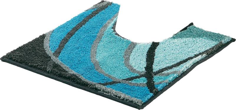 REDBEST Badematte WC-Umrandung "Lynn", Höhe 20 mm, eckig mit Ausschnitt, Grafik von REDBEST