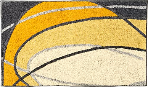 REDBEST Badematte gelb Größe 50x80 cm, WC-Vorlage, WC-Umrandung, Duschvorlage, Duschmatte, WC-Deckelbezug Lynn von REDBEST