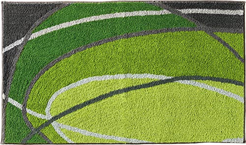 REDBEST Badematte grün Größe 70x120 cm, WC-Vorlage, WC-Umrandung, Duschvorlage, Duschmatte, WC-Deckelbezug Lynn von REDBEST