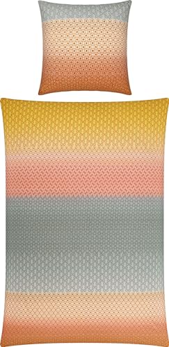 REDBEST Bettwäsche Seersucker bunt Größe 1x 155x220 cm + 1x 80x80 cm von REDBEST