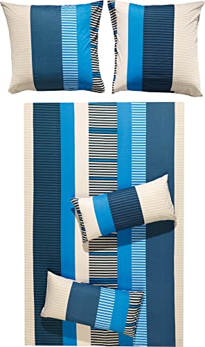 REDBEST Bettwäsche Single-Jersey blau-dunkelblau Größe 1x 155x220 cm + 1x 40x80 cm REDBEST Bettwäsche Single-Jersey blau-dunkelblau Größe 1x 155x220 cm + 1x 40x80 cm von REDBEST